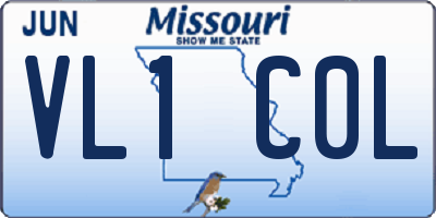 MO license plate VL1C0L