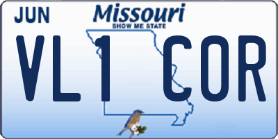 MO license plate VL1C0R