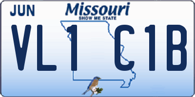 MO license plate VL1C1B