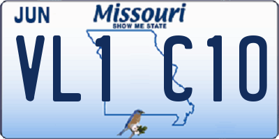 MO license plate VL1C1O