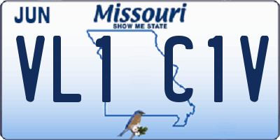 MO license plate VL1C1V