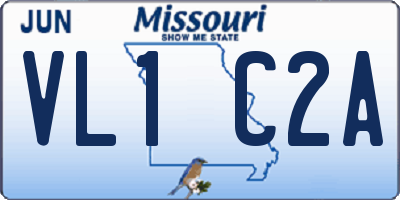 MO license plate VL1C2A
