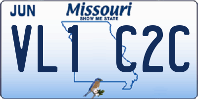 MO license plate VL1C2C