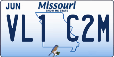 MO license plate VL1C2M