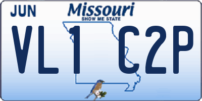 MO license plate VL1C2P