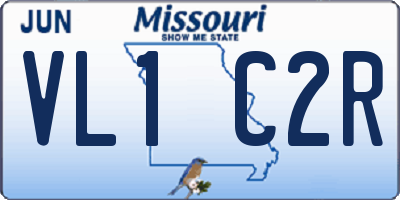MO license plate VL1C2R