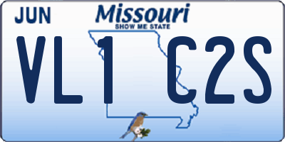 MO license plate VL1C2S