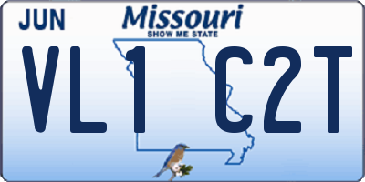 MO license plate VL1C2T