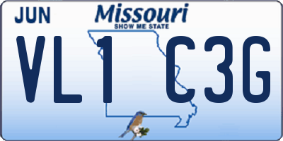 MO license plate VL1C3G