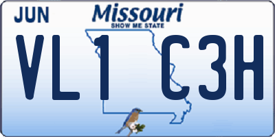 MO license plate VL1C3H