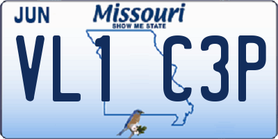 MO license plate VL1C3P