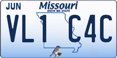 MO license plate VL1C4C