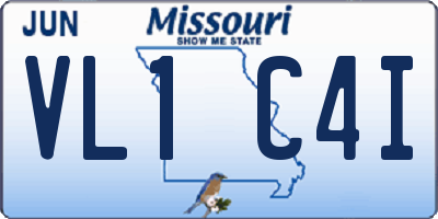 MO license plate VL1C4I