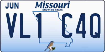 MO license plate VL1C4Q