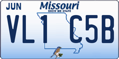 MO license plate VL1C5B