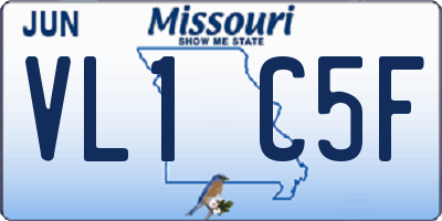 MO license plate VL1C5F