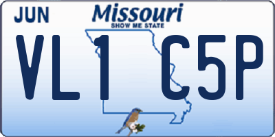 MO license plate VL1C5P