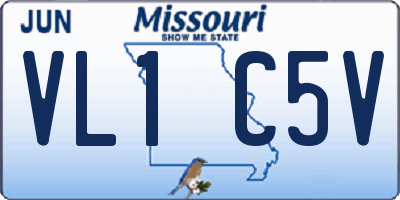 MO license plate VL1C5V