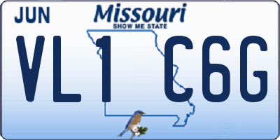 MO license plate VL1C6G
