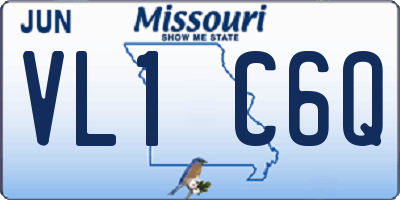 MO license plate VL1C6Q