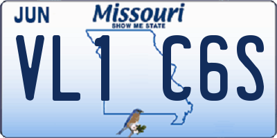 MO license plate VL1C6S