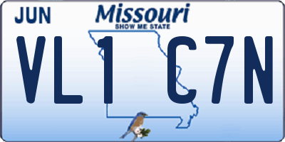 MO license plate VL1C7N