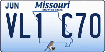 MO license plate VL1C7O