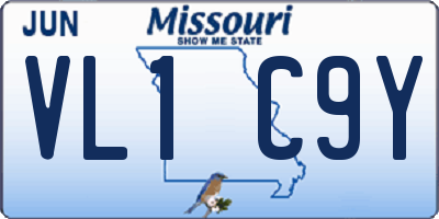 MO license plate VL1C9Y