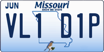 MO license plate VL1D1P