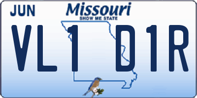 MO license plate VL1D1R