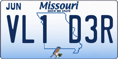 MO license plate VL1D3R