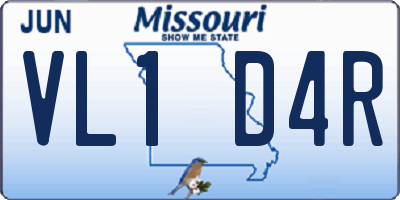 MO license plate VL1D4R