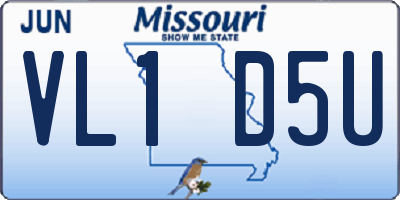 MO license plate VL1D5U
