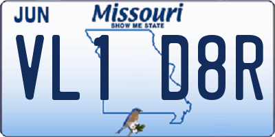 MO license plate VL1D8R