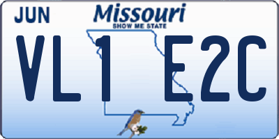 MO license plate VL1E2C