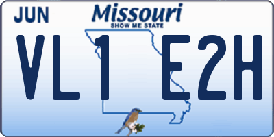 MO license plate VL1E2H