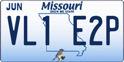 MO license plate VL1E2P