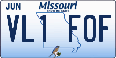 MO license plate VL1F0F