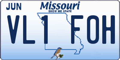 MO license plate VL1F0H