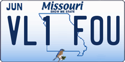 MO license plate VL1F0U