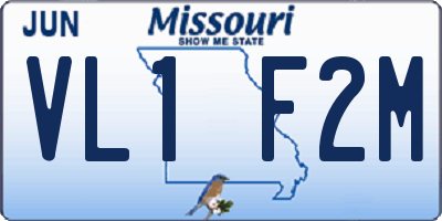 MO license plate VL1F2M