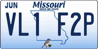 MO license plate VL1F2P
