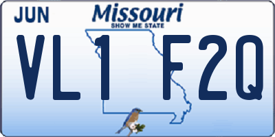 MO license plate VL1F2Q