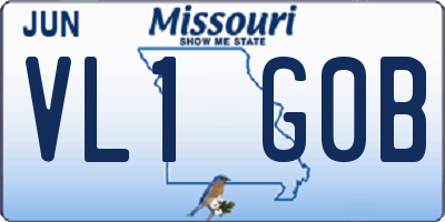 MO license plate VL1G0B