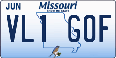 MO license plate VL1G0F