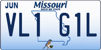 MO license plate VL1G1L