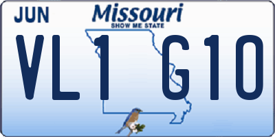 MO license plate VL1G1O