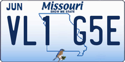 MO license plate VL1G5E