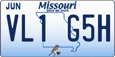 MO license plate VL1G5H