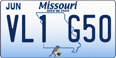 MO license plate VL1G5O